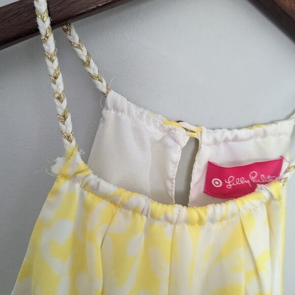 Women's Lilly Pulitzer x Target Yellow White Braided Tank Medium - Picture 4 of 4